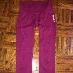 Maroon Gymshark Seamless Yogas